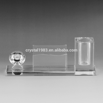 Customized optical glass office decoration business gift k9 crystal card holder