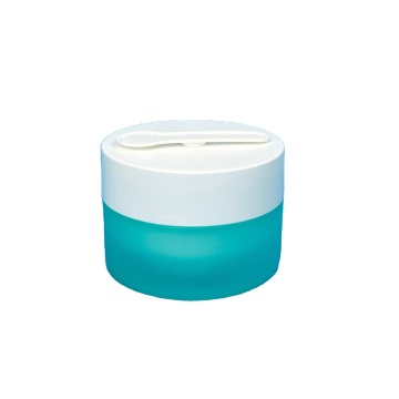 Custom Pink Plastic PP Cosmetic Jars with Spoon and Lid for Cleansing Balm