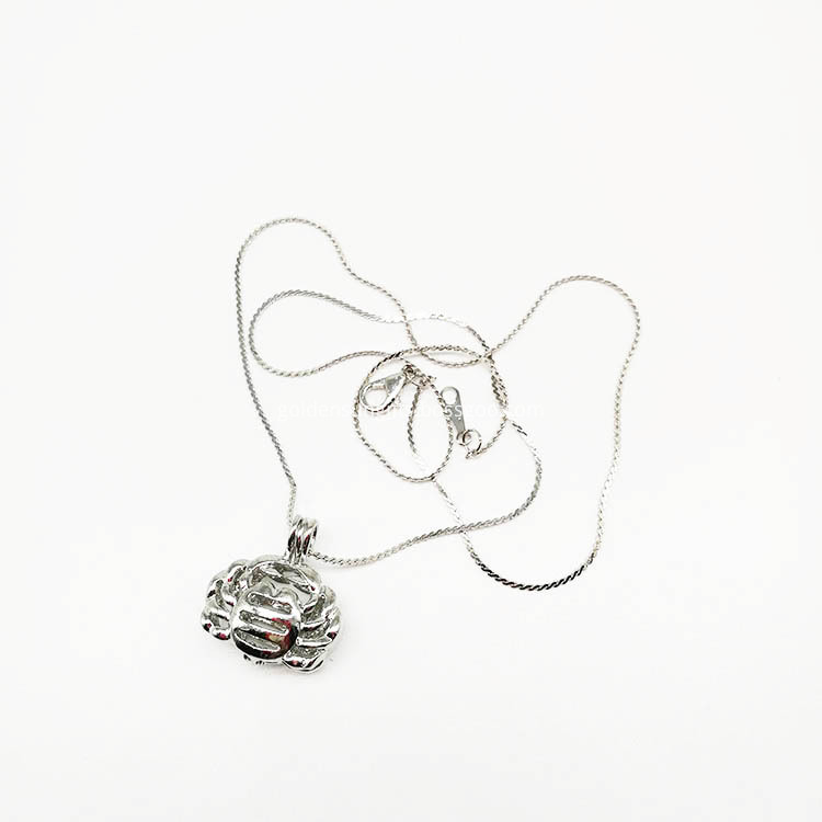 Cancer Cage Pendant With Necklace