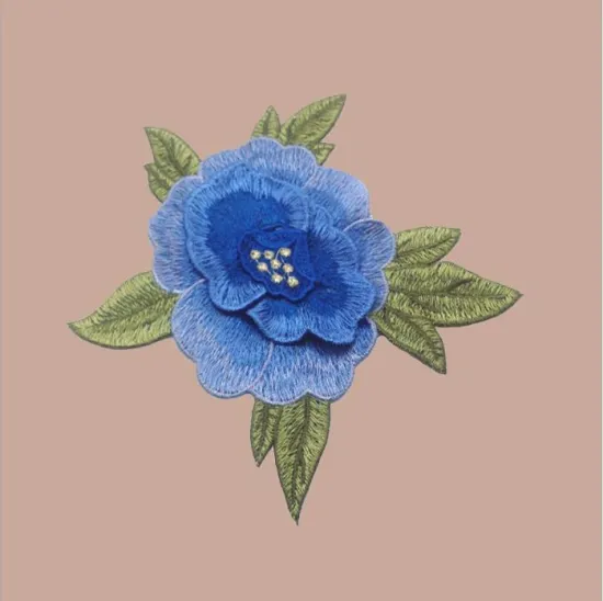 Peacock Design Applique Murale Stick on Fabric Applique