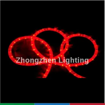 waterproof led rope light round two wires fexible strip garden light