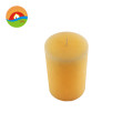 Vente en gros bougies piliers jaunes en cire de paraffine pure
