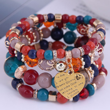 WJ-9880 Bohemian Retro Stynic Stynic Stynic Stynic Charms กำไล