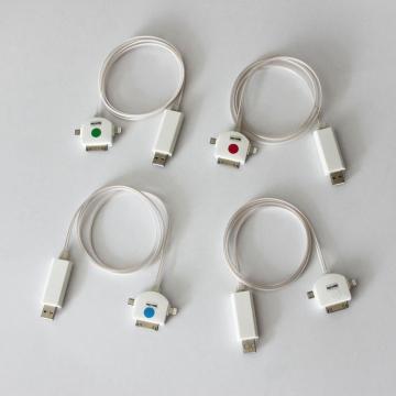 Lowest Price 3 in 1 USB Lighting Charge Cable for All Cell Phone