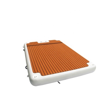 OEM ODM Portable Drop Stitch Inflatable Teak Platform - Floating Island Dock