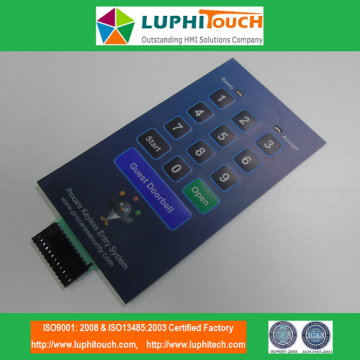 Door Entery Safety Lock Digital Printing Membrane Switch