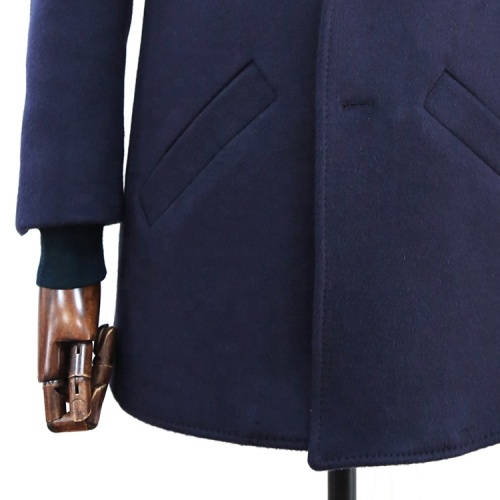 New Men's Cashmere Overcoat with Shawl Lapel