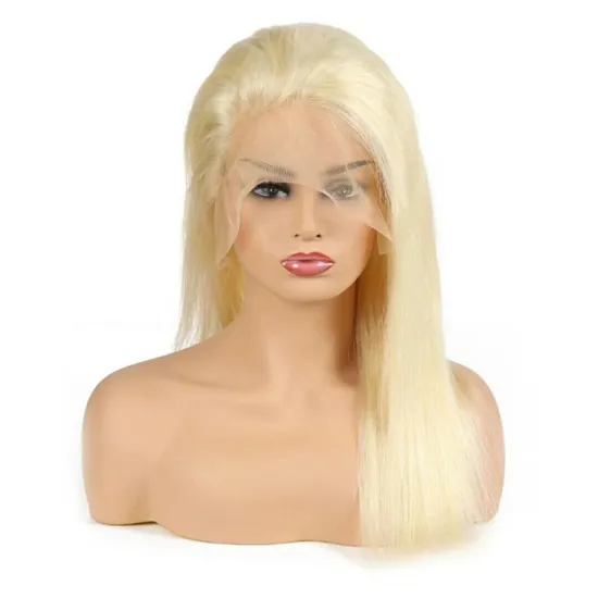 High Quality 130% Density Cheap Blonde Human Hair Lace Front Wigs