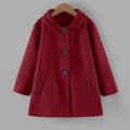 Girls Wool Coat Cotton Trench Coat