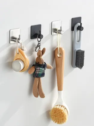 Bathroom Black Stainless Steel Hook Single Wall Hook