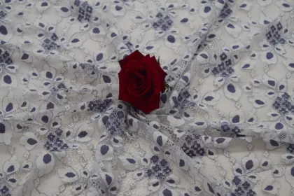 Nylon Cotton Rayon Cord Lace Fabric