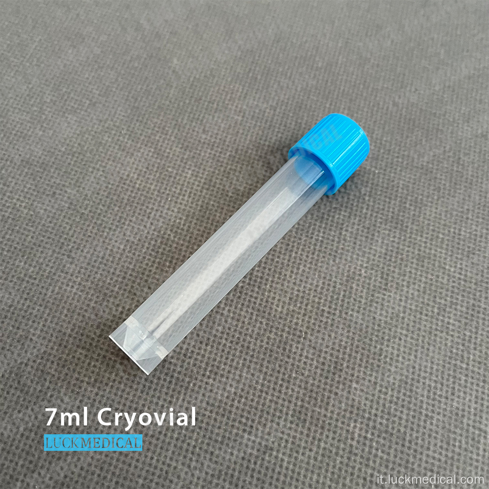 Cryovial 7 ml di auto-eccezionale con capitalizzazione