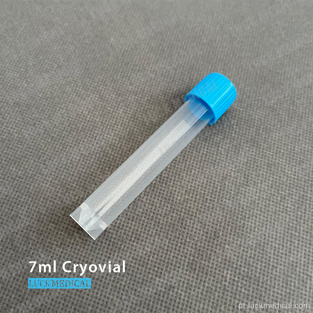 Auto-destaque de 7ml criovial com tabela de parafusos