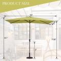 Patio de 7,5 pieds Patio extérieur parapluie à poteaux en aluminium avec bouton-poussoir