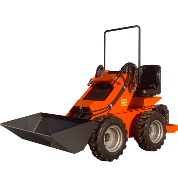 รถตัก 4x4 ล้อขนาดเล็กพร้อมกับรถตักตัวตักแบบ Skid Steer Backhoe / Mini Skid