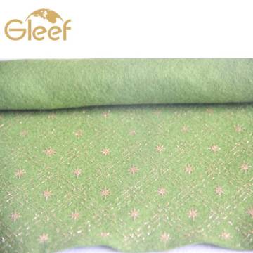 print glitter 100% polyester felt material