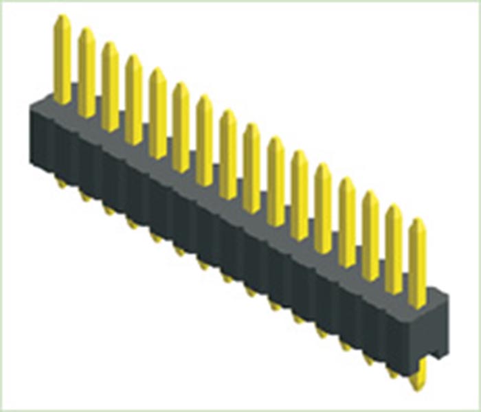 Contintice de 1,27 mm encabezado de una sola fila conectores de tira de berg recta