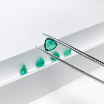 Columbia Hydrothermal Triangle Cut Lab Grown Emerald