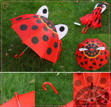Ladybug design manual open children cartoon umbrella