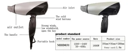 free shipping MHD-031 ionic hair dryer