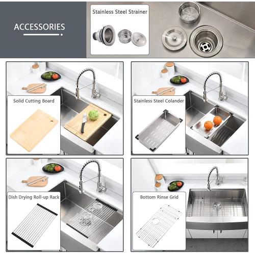 Commercial Stainless Steel Farmhouse Undermount Kitchen Sink