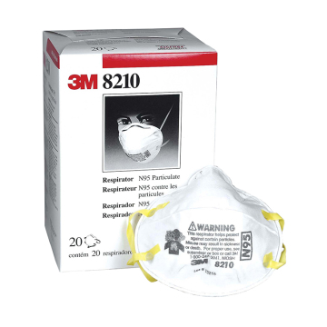 Maschera facciale con filtro respiratore 3M N95, 8210, usa e getta, aiuta a proteggere dal particolato non oleoso