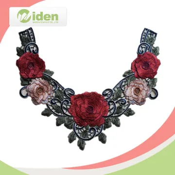 3D Embroidery Patch Lace Collar for Latest Dress Patterns for Girls