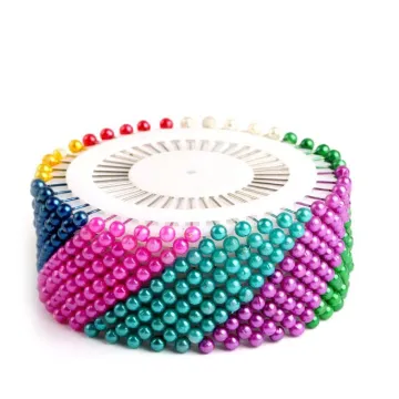 4mm Round Head Pins for Dressmaking - Assorted Colors for Garment Accessories
