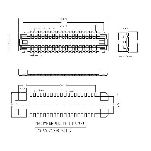 04.mm Board to Board connector, Female, mating Height 0.8mm BB0.4F-0.8XXXX01