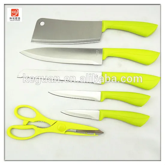 KS-131 professional kitchen 6pcs stainless steel color knife set