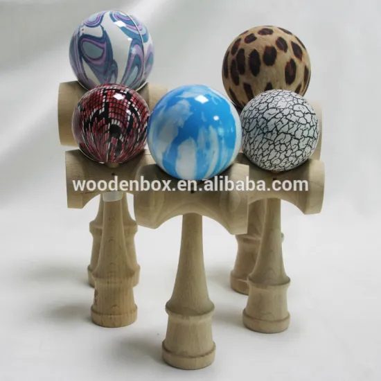 Glossy and matte scrawl kendama for wholesale