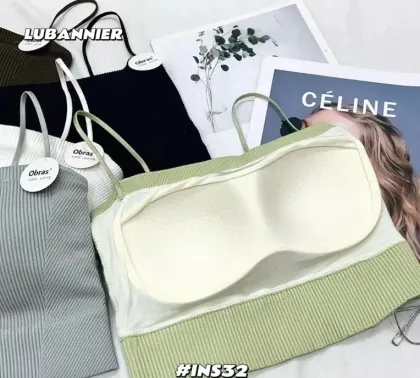 Hot Sale Women's One-Shoulder Ribbed Camisole Top with Conformality Camisoles and Bra