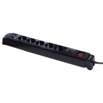 German Standard Power Strip with 3m Power Cord and Network Protection