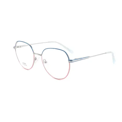 Beautiful Metal Frame Women's Student Optical Round Glasses for Youth