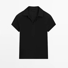 Women's 100% pure cotton short sleeved polo shirt
