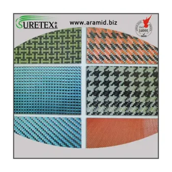 China Supplier Fireproof Colorful Carbon Aramid Hybrid Fabric for Industrial Use