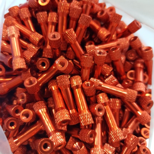 Anodized M3 aluminum hex standoff for hexacopter