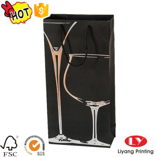 Design personalizzato Box da vino Black Cardboard Borse