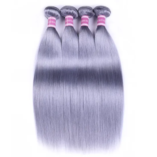 fast delivery top selling factory 100% cuticle aligned human hair grey hair bundles