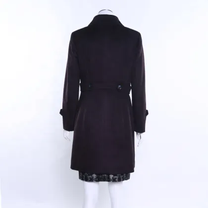 Color can be customized wool cashmere coat fabric single breasted wool coat long coat wool