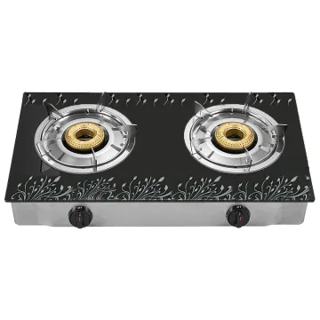 tempered glass honeycomb 2 burner gas stove