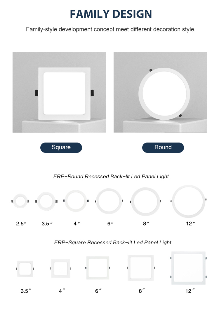 Pure White Plastic LED Ceiling Panel Light