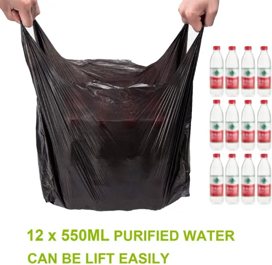 Black Plastic Carrier Carry Bags Wholesale