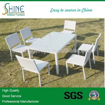 glass dining table 6 chairs set (DA1089)