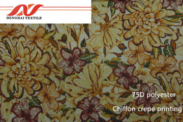 Kain cetak krep chiffion 75D
