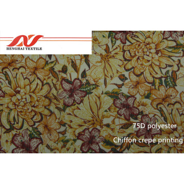 75D chiffion crepe printing fabric