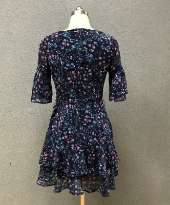women`s print chiffon dress