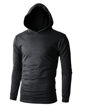 Männer schlanker Fit langhärme Kanga -Tasche Leichter Merino Wollhochie