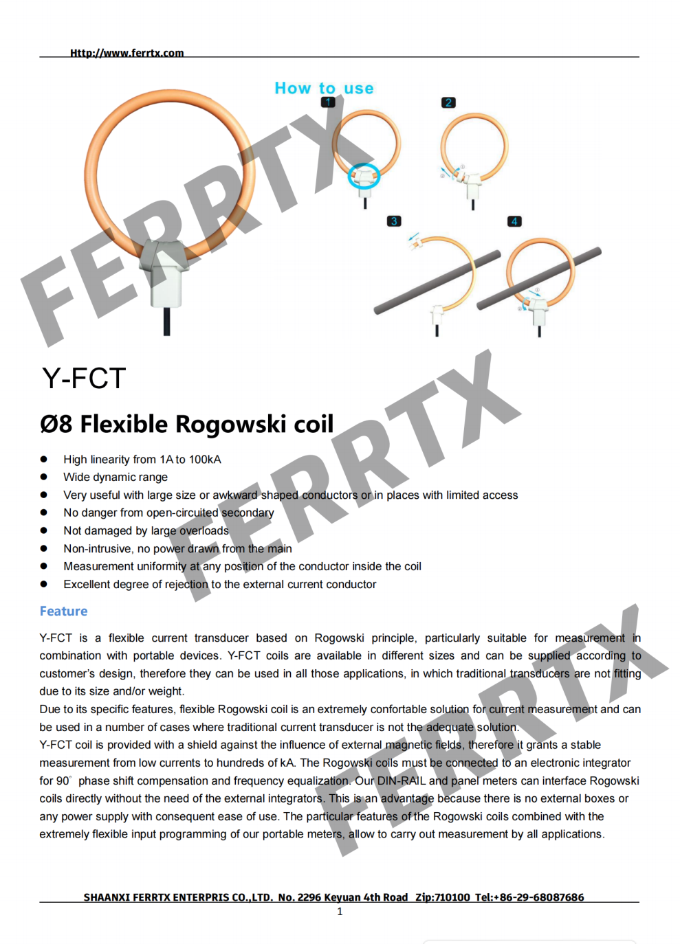 Rogowski Coil Current Sensor