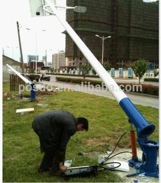 solar folding street pole,collapsible lightning protection pole,hydraulic lifting street poles,street poles,easy repair pole